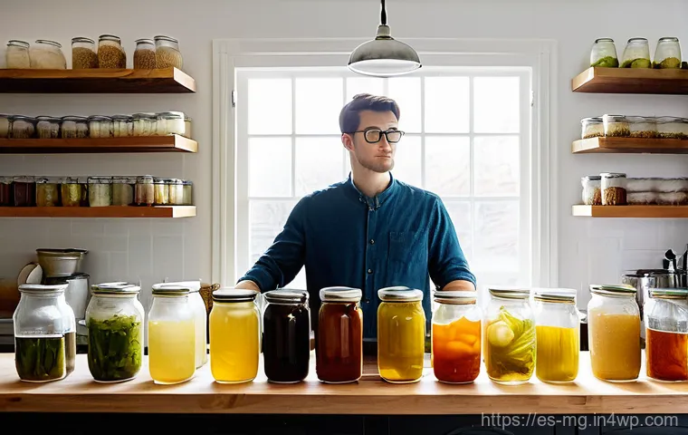 음식 역사 속의 보존 기술 - **"Modern Preservation: A Chef's Vacuum-Sealing and Dehydration Station"**
    A bright, clean, and ...